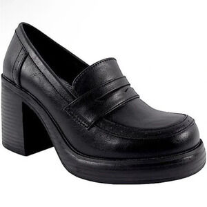 Jellypop Whitney | Y2K 
| Heeled Loafers | NEW | Black | 7